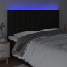 Tête de lit à LED Noir 160x5x118/128 cm Tissu 627683627683