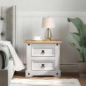 Table de chevet Corona Blanc 53 x 39 x 47 cm Pin massif 627695627695