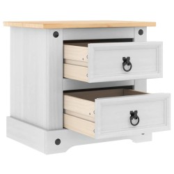 Table de chevet Corona Blanc 53 x 39 x 47 cm Pin massif 627695627695