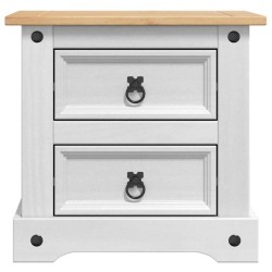 Table de chevet Corona Blanc 53 x 39 x 47 cm Pin massif 627695627695