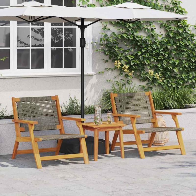 Mobilier de jardin 2 pcs Gris 67 x 78 x 73 cm 627697627697