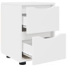 Table de chevet Blanc 30,5 x 30 x 43 cm Bois d'ingénierie 627699627699