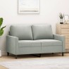 Canapé à 2 places Gris clair 120 cm Velours 627700627700