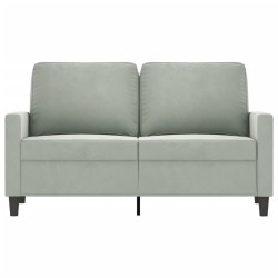 Canapé à 2 places Gris clair 120 cm Velours 627700627700