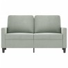 Canapé à 2 places Gris clair 120 cm Velours 627700627700