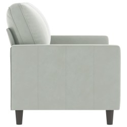 Canapé à 2 places Gris clair 120 cm Velours 627700627700