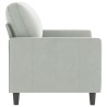 Canapé à 2 places Gris clair 120 cm Velours 627700627700
