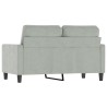 Canapé à 2 places Gris clair 120 cm Velours 627700627700