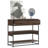 Table console chêne marron 90x35x80 cm bois d'ingénierie 627704627704