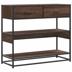 Table console chêne marron 90x35x80 cm bois d'ingénierie 627704627704
