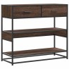 Table console chêne marron 90x35x80 cm bois d'ingénierie 627704627704
