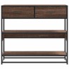 Table console chêne marron 90x35x80 cm bois d'ingénierie 627704627704