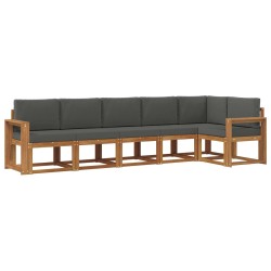 Ensemble de canapés d'extérieur 6 pcs Naturel et Anthracite 627708627708