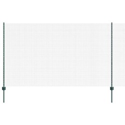 Clôture en fil soudé avec poteaux 10 x 1,4 m Vert Maille 627713627713