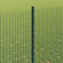 Clôture en fil soudé avec poteaux 10 x 1,4 m Vert Maille 627713627713
