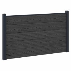 Ensemble de Clôture 180 x 105 cm WPC et Aluminium Noir 627717627717
