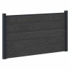 Ensemble de Clôture 180 x 105 cm WPC et Aluminium Noir 627717627717