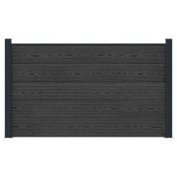 Ensemble de Clôture 180 x 105 cm WPC et Aluminium Noir 627717627717