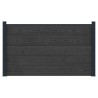 Ensemble de Clôture 180 x 105 cm WPC et Aluminium Noir 627717627717