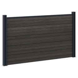 Ensemble de Clôture 180 x 105 cm WPC et Aluminium Noir 627717627717
