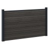 Ensemble de Clôture 180 x 105 cm WPC et Aluminium Noir 627717627717