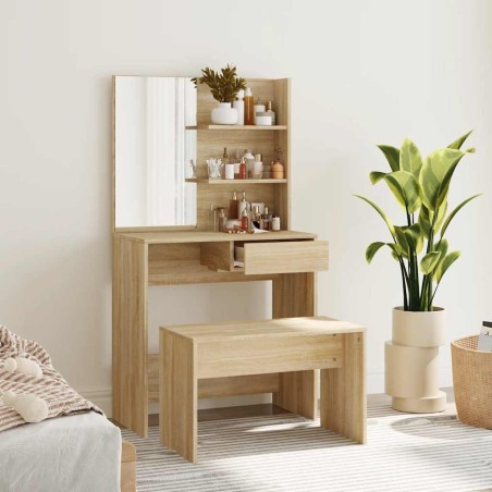 Ensemble de coiffeuse Chêne Sonoma 74,5x40x141 cm 627725627725