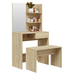 Ensemble de coiffeuse Chêne Sonoma 74,5x40x141 cm 627725627725