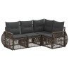 Ensemble de canapé de jardin 4 pcs Gris et Gris foncé polyrotin 627726627726