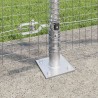 Clôture en fil soudé avec base en béton 25 x 1,2 m Argenté 627732627732