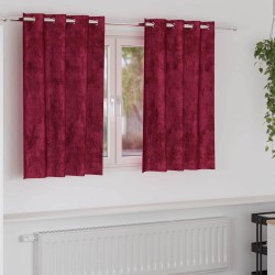 Rideaux en velours 2 pcs Bordeaux 140 x 140 cm Velours 627734627734