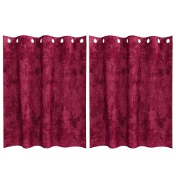 Rideaux en velours 2 pcs Bordeaux 140 x 140 cm Velours 627734627734
