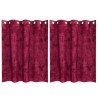Rideaux en velours 2 pcs Bordeaux 140 x 140 cm Velours 627734627734