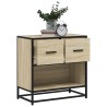 Table de chevet chêne sonoma 60x31x60 cm bois ingénierie métal 627735627735