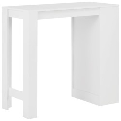 Table de bar avec étagère Blanc 110x50x103 cm 627743627743