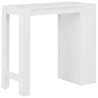 Table de bar avec étagère Blanc 110x50x103 cm 627743627743