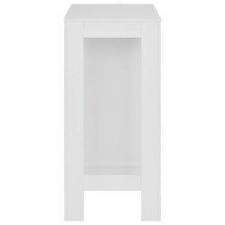 Table de bar avec étagère Blanc 110x50x103 cm 627743627743