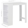 Table de bar avec étagère Blanc 110x50x103 cm 627743627743