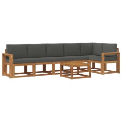 Ensemble de canapés d'extérieur 7 pcs Naturel et Anthracite 627748627748