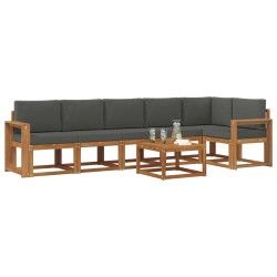 Ensemble de canapés d'extérieur 7 pcs Naturel et Anthracite 627748627748