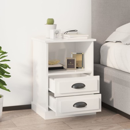 Tables de chevet 2 pcs blanc brillant 43x36x60 cm 627749627749