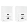 Tables de chevet 2 pcs blanc brillant 43x36x60 cm 627749627749