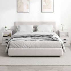 Tables de chevet 2 pcs blanc brillant 43x36x60 cm 627749627749
