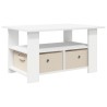 Table basse avec tiroir Blanc 77 x 55 x 42 cm Bois d'ingénierie 627752627752