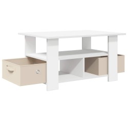 Table basse avec tiroir Blanc 77 x 55 x 42 cm Bois d'ingénierie 627752627752