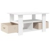 Table basse avec tiroir Blanc 77 x 55 x 42 cm Bois d'ingénierie 627752627752