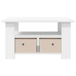 Table basse avec tiroir Blanc 77 x 55 x 42 cm Bois d'ingénierie 627752627752