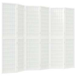 Cloison de séparation pliable 6 panneaux 240x170 cm Blanc 627755627755