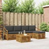 Ensemble de canapés d'extérieur 6 pcs Naturel et Anthracite 627757627757