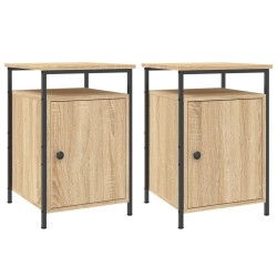 Tables de chevet 2pcs chêne sonoma 40x42x60cm bois d'ingénierie 627758627758