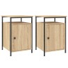 Tables de chevet 2pcs chêne sonoma 40x42x60cm bois d'ingénierie 627758627758